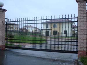 Забор и ворота с ковкой в Аникеевке